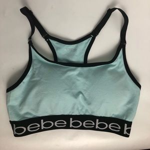 Bebe Sports Bra Bluish Green Color Size L